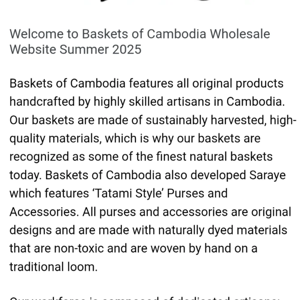 Baskets Of Cambodia, Curved Avi, Tote Bag.